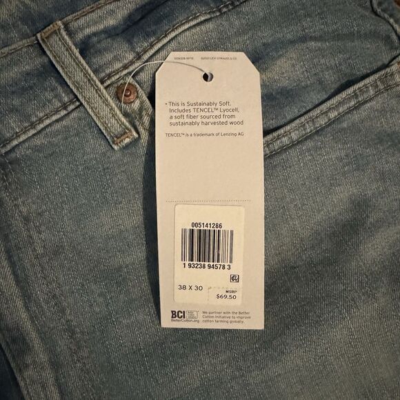 Levi's 514 Flex Men's Straight Stretch Jeans 38X30 Med Wash W38L30 NWT $70 - Picture 5 of 11